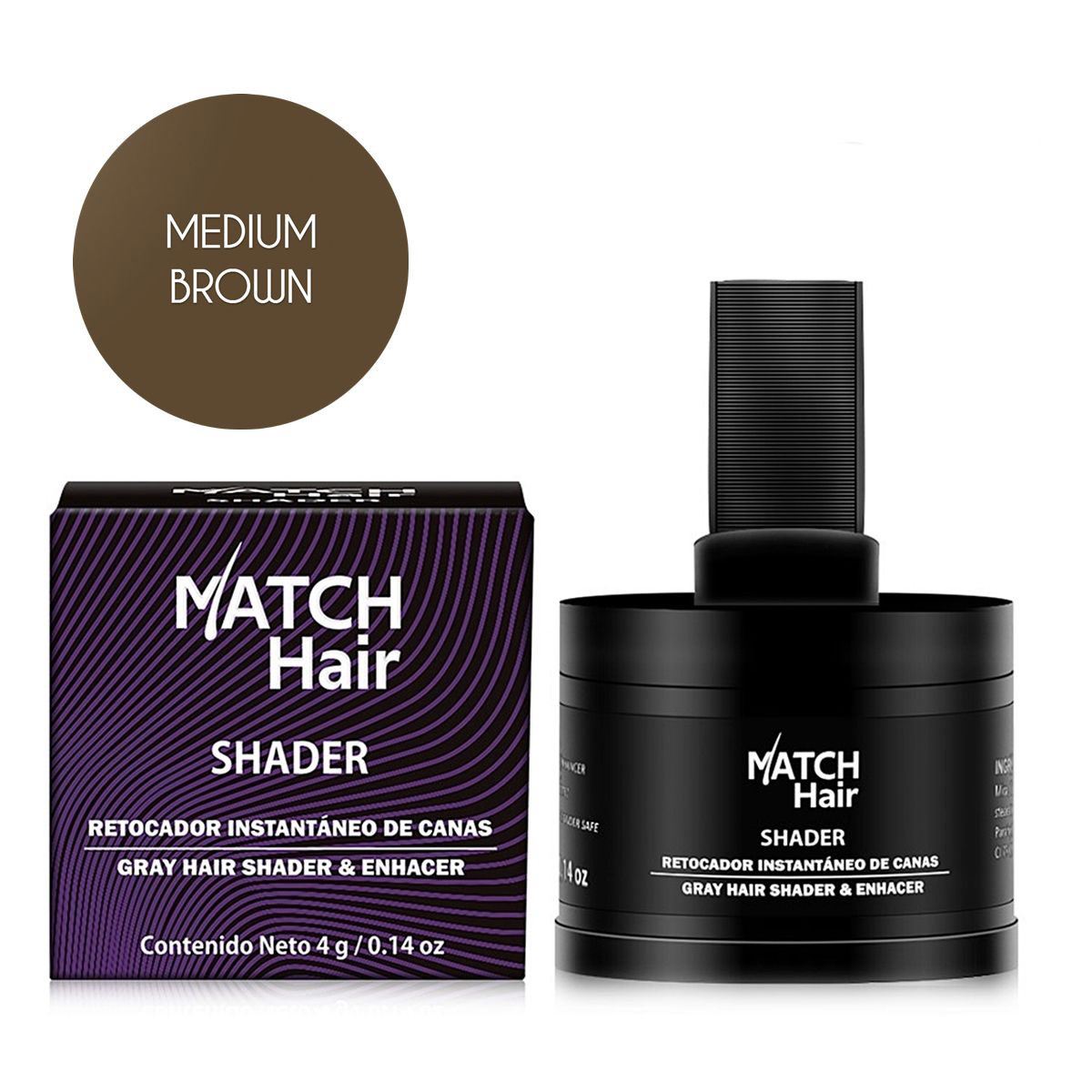 Match Hair Shader Medium Brown 4 grs.