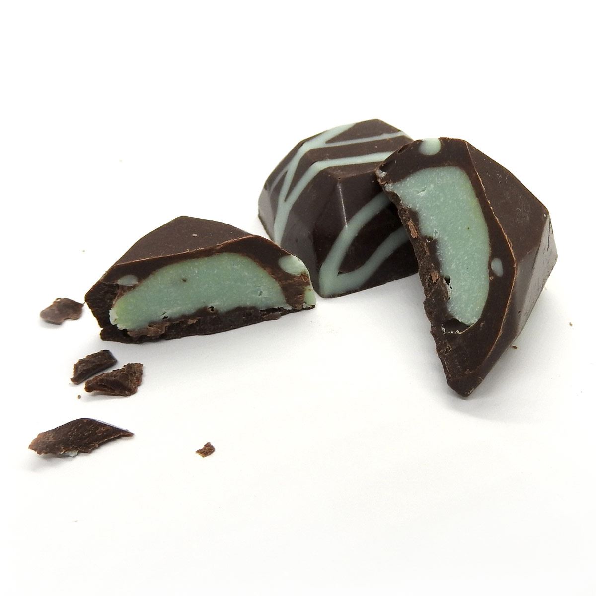 Estuche Diamantes de Chocolate con Relleno sabor Menta