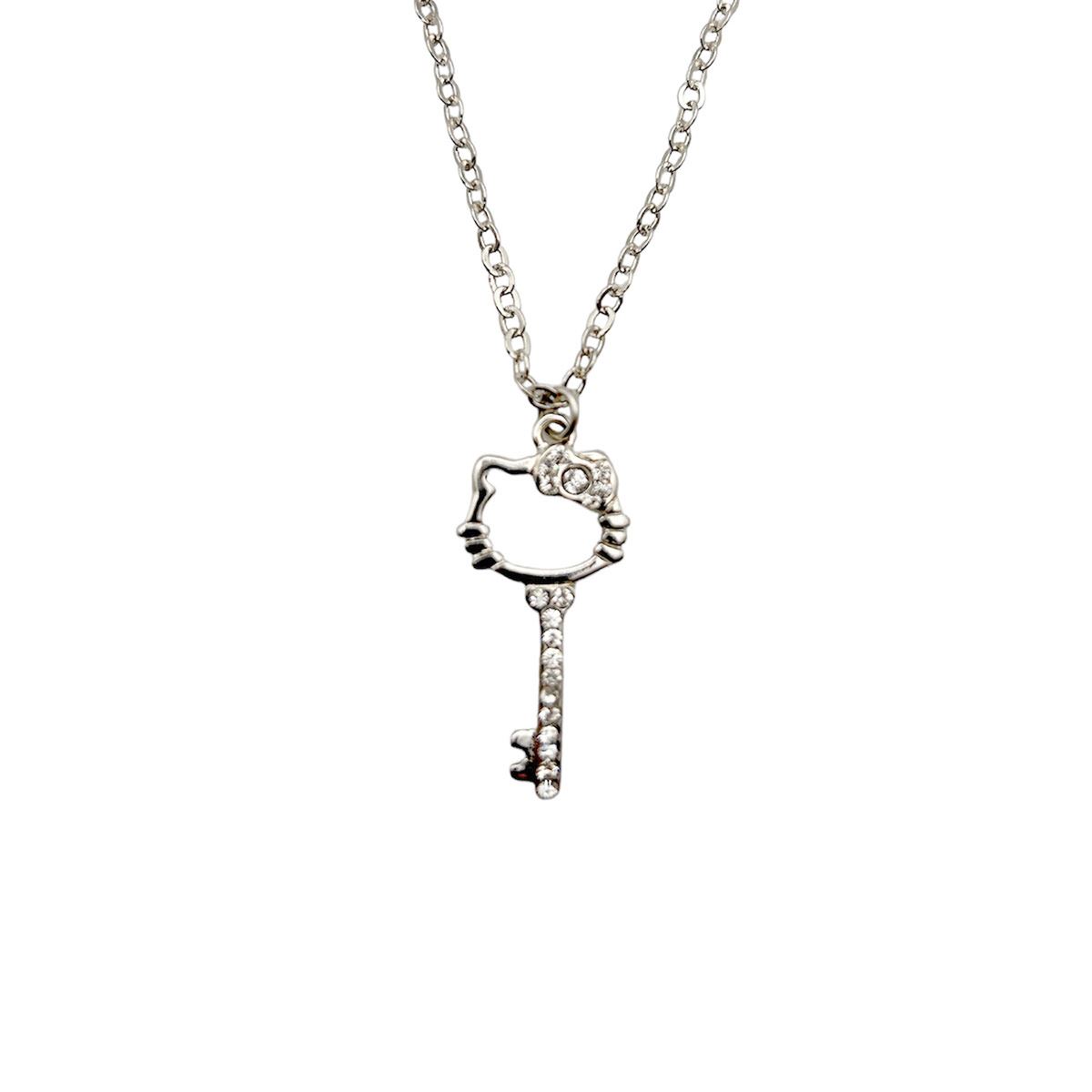 Collar Hello Kitty Llave con Cristales
