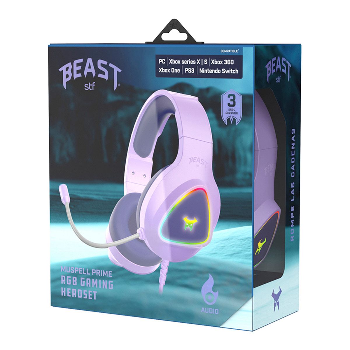 Diadema gaming STF Muspell Prime RGB lila