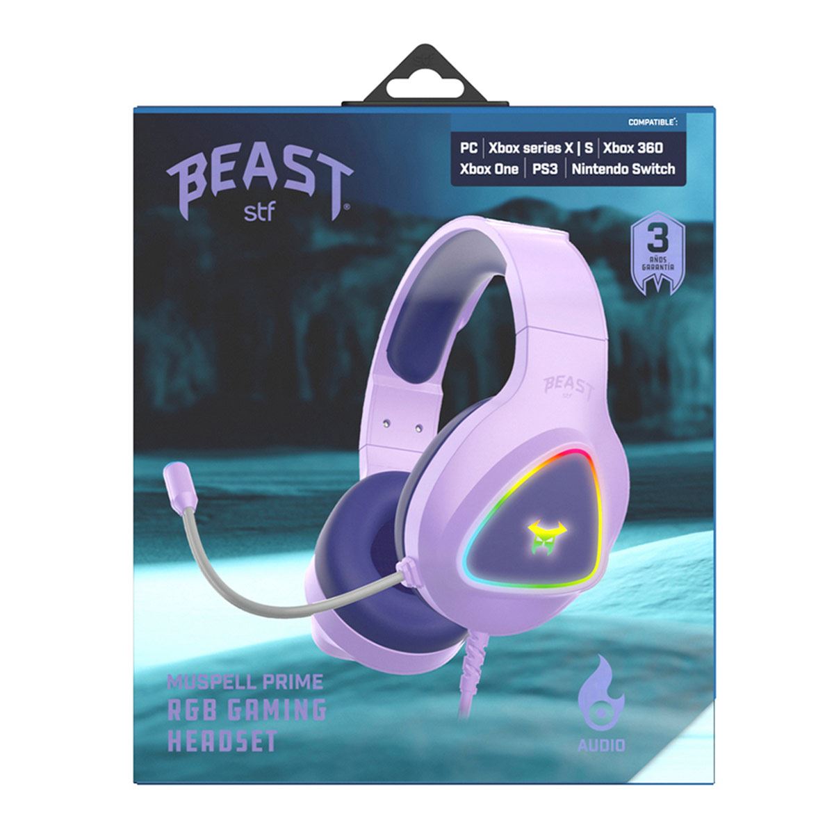Diadema gaming STF Muspell Prime RGB lila