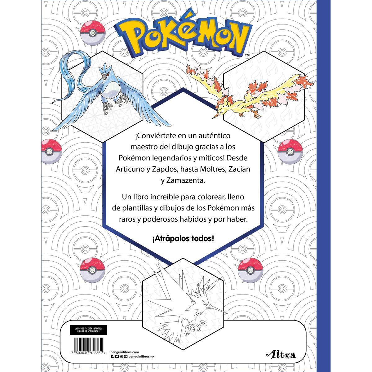 Pokémon. Aventuras para colorear: legendarios y míticos