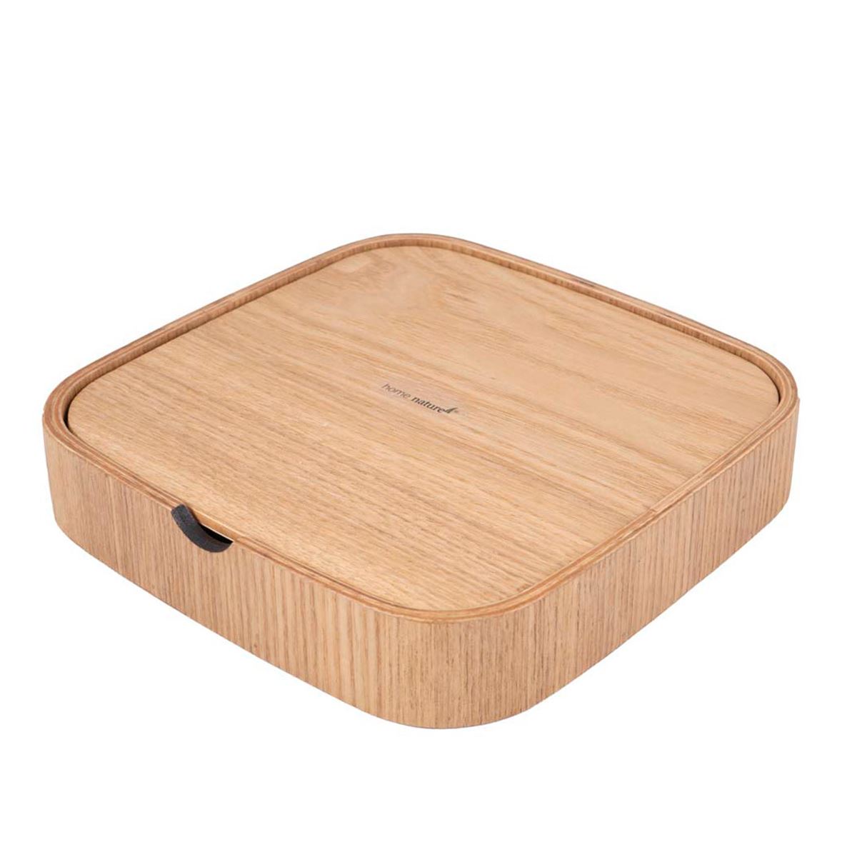 Home Nature Joyero de madera con espejo Dako 18.5x18.5x3.5 cm