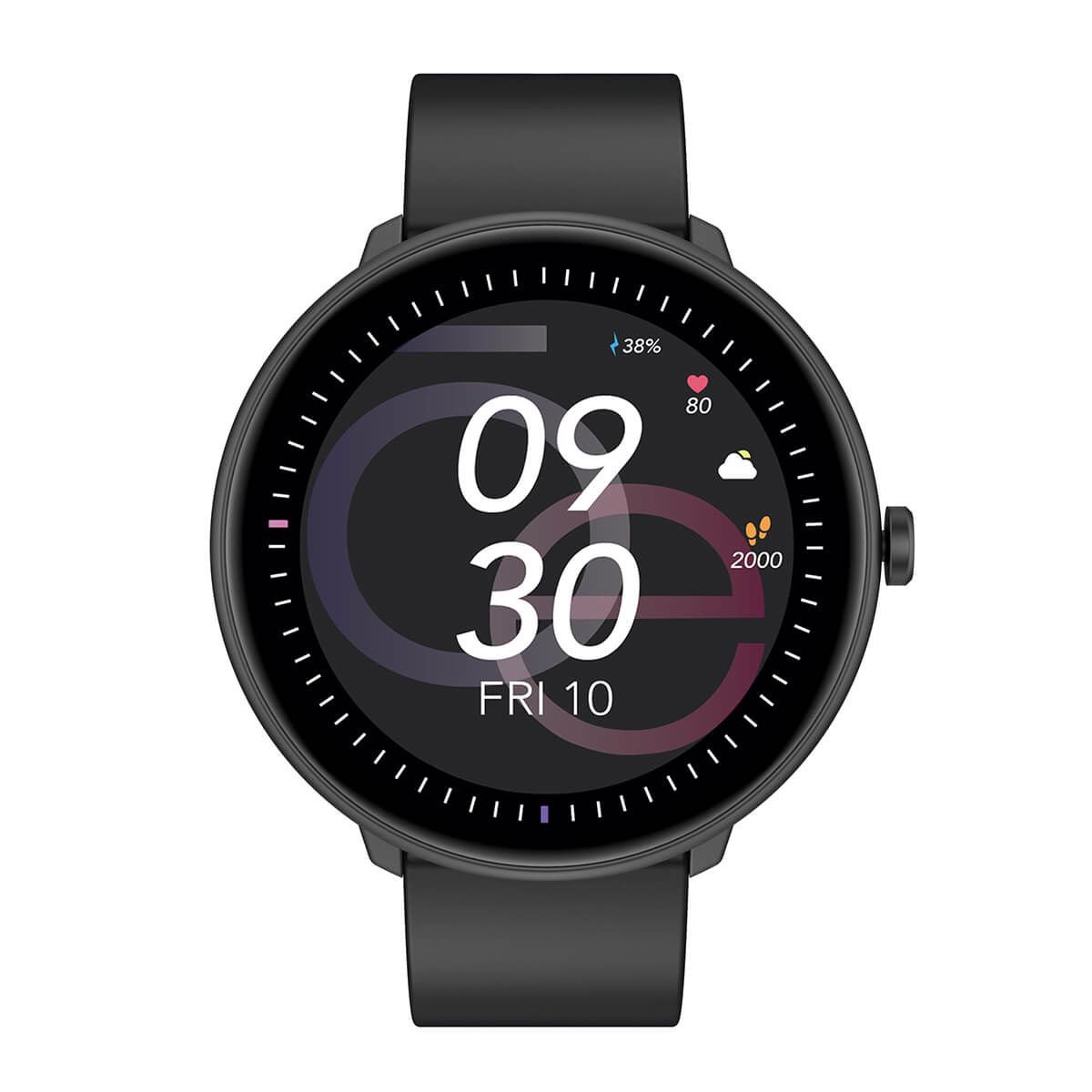 Smartwatch Cloe Series 3 silicón negro unisex