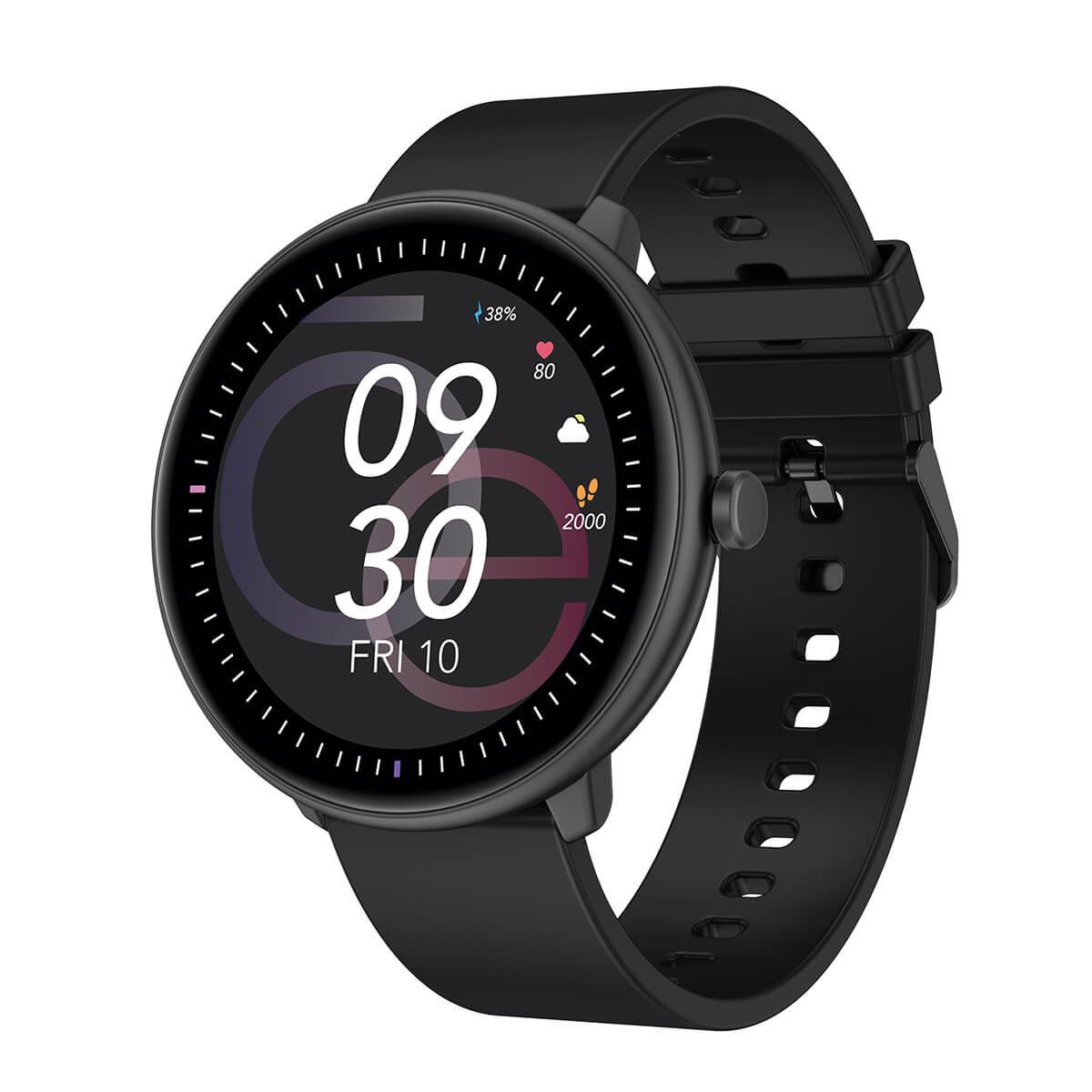 Smartwatch Cloe Series 3 silicón negro unisex
