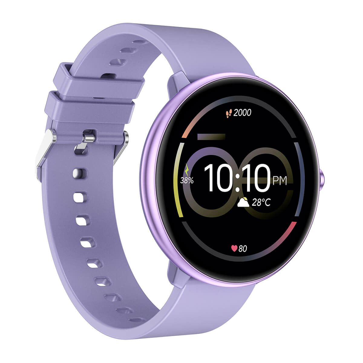 Smartwatch Cloe Series 3 silicón morado para mujer