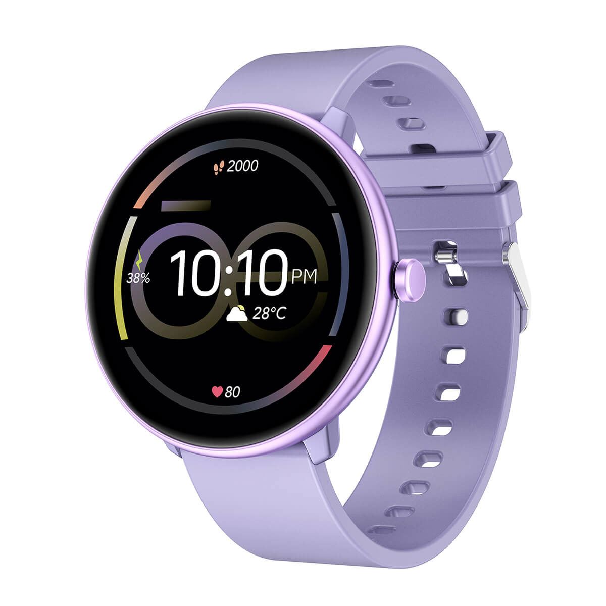Smartwatch Cloe Series 3 silicón morado para mujer