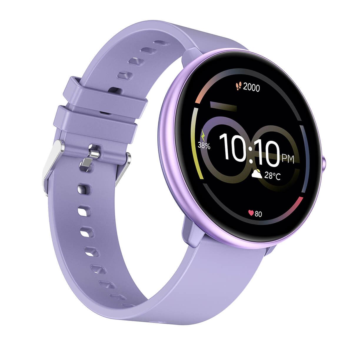 Smartwatch Cloe Series 3 silicón morado para mujer