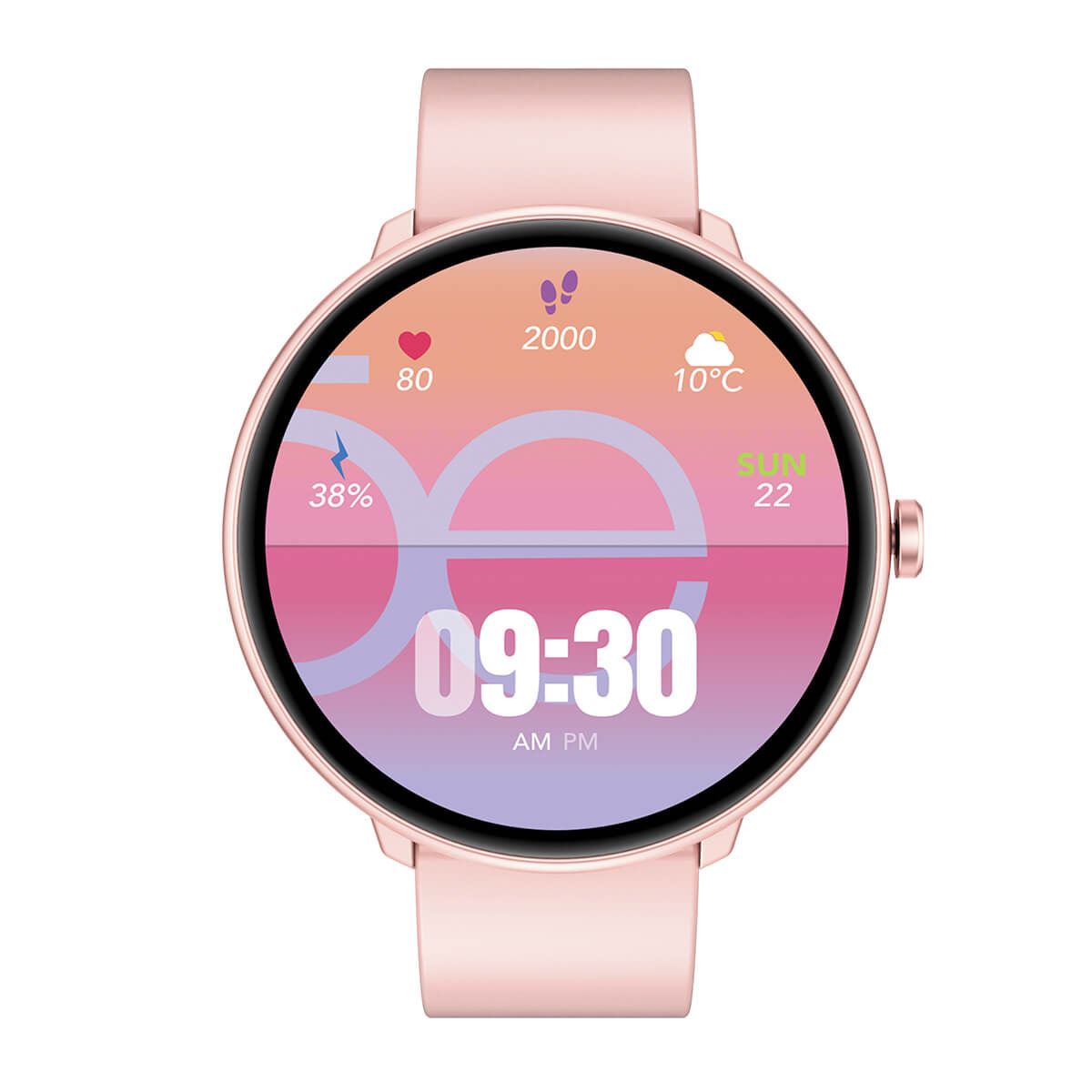 Reloj Inteligente Bluetooth De Mujer Para iPhone Apple y Samsung Android  Rosa