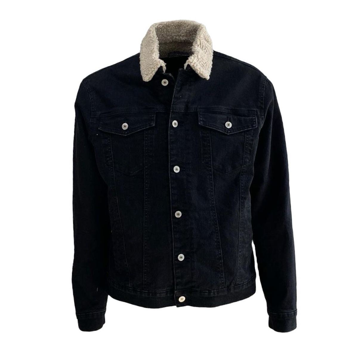 Chamarra Mezclilla JACSHER001 Negro G Para Hombre