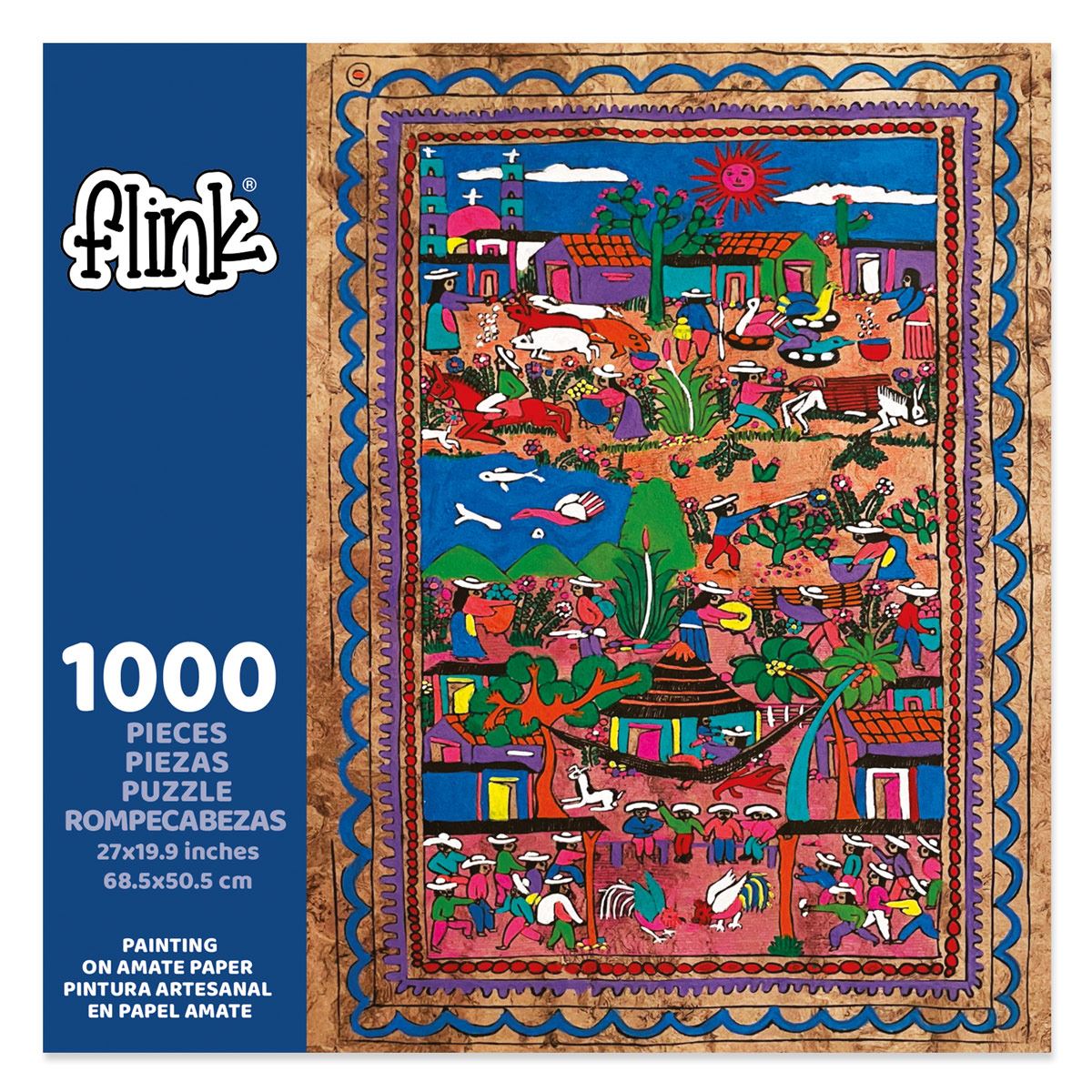 Rompecabezas 1000 piezas Pintura Artesanal en Papel amate