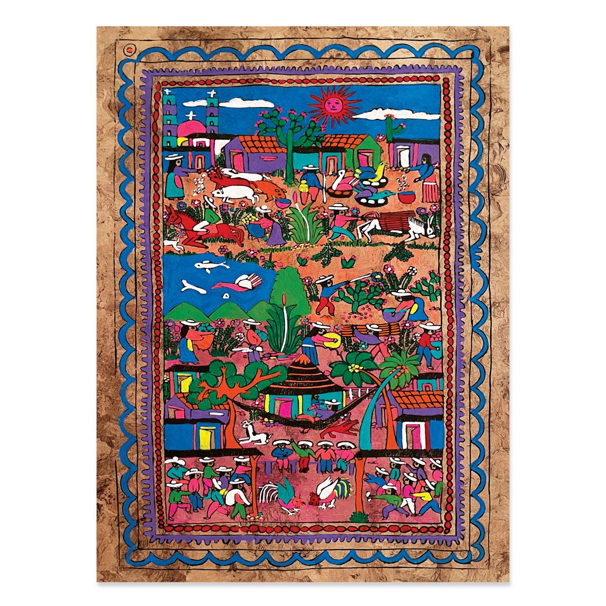 Rompecabezas 1000 piezas Pintura Artesanal en Papel amate