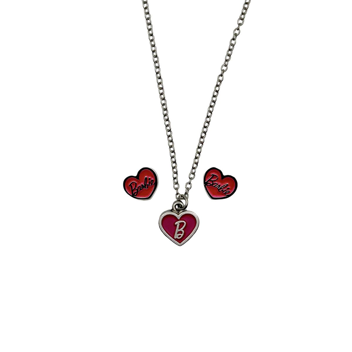 Set Collar y Aretes Corazón Barbie