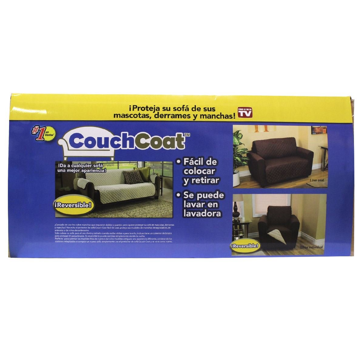 Protector de Sofá Couch Coat Set 3 piezas café/beige