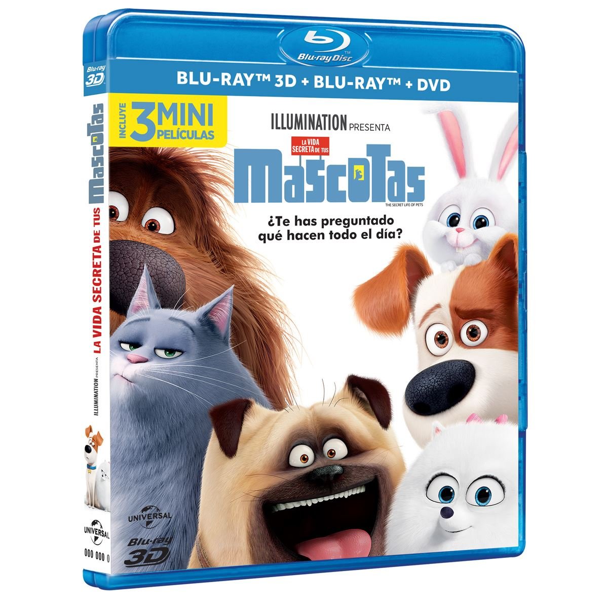 La Vida Secretas De Tus Mascotas BR&#47; DVD &#47;3D