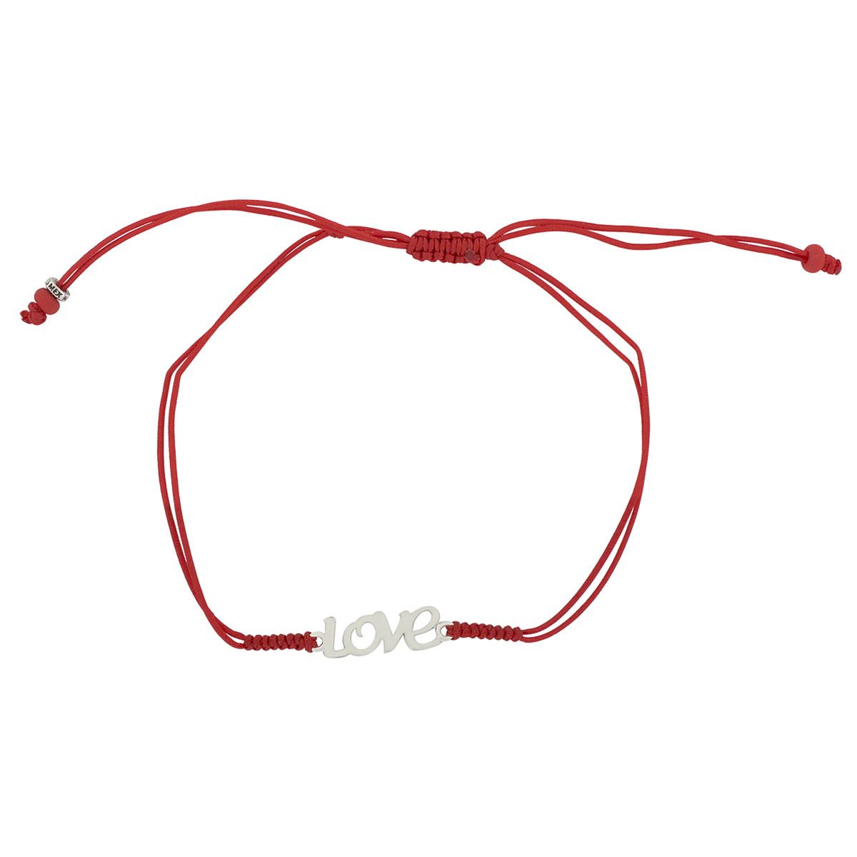 Pulsera hilo con dije corazón – Silver Line