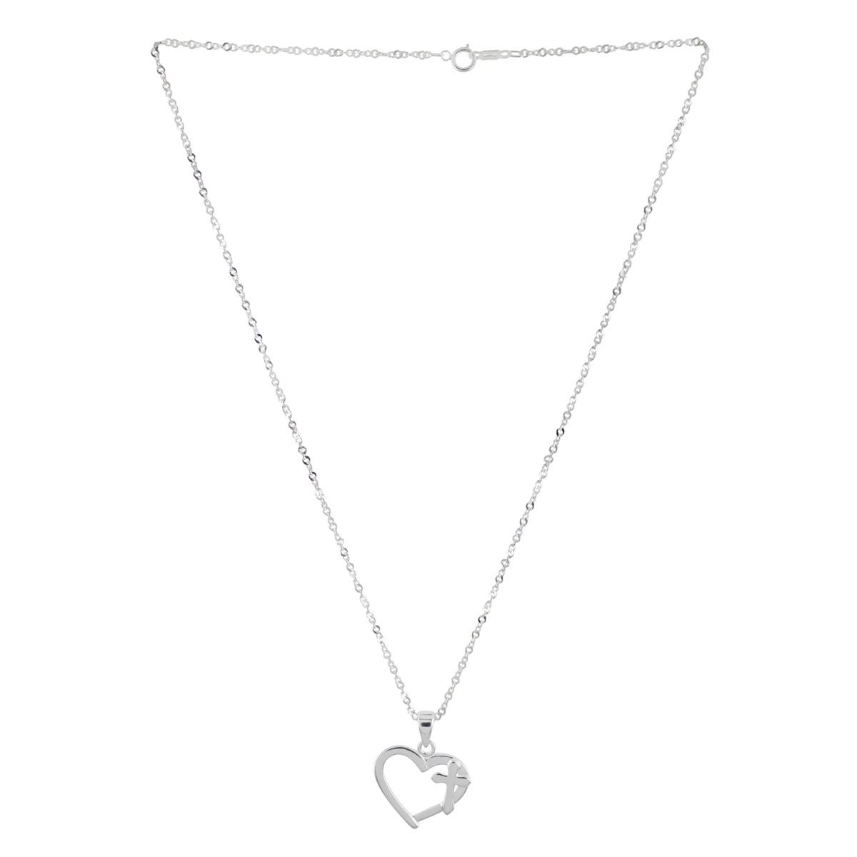 CADENA CON DIJE CORAZÓN CON CRUZ,CADENA CON DIJE,DIJE CORAZÓN CON CRUZ,VILLALPANDO.