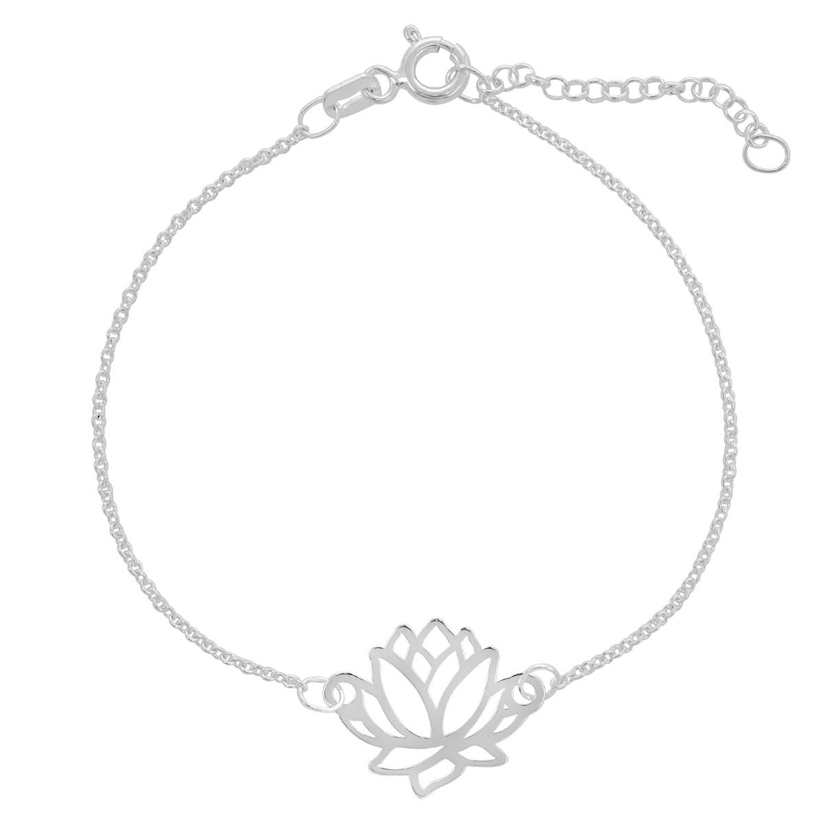 Pulsera Flor De Loto Plata,Pulsera, Redonda, Villalpando