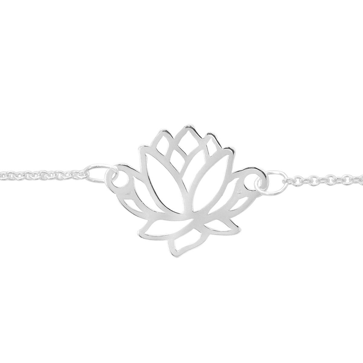 Pulsera Flor De Loto Plata,Pulsera, Redonda, Villalpando