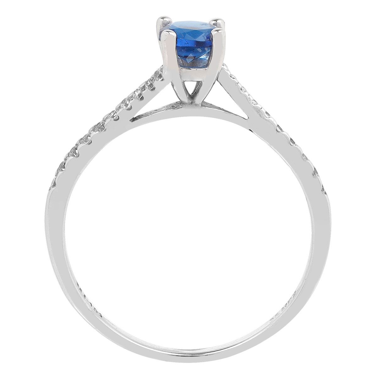 Anillo Solitario Con Zirconia Azul. Plata, Anillo, Solitario Con Zirconia Azul, Villalpando