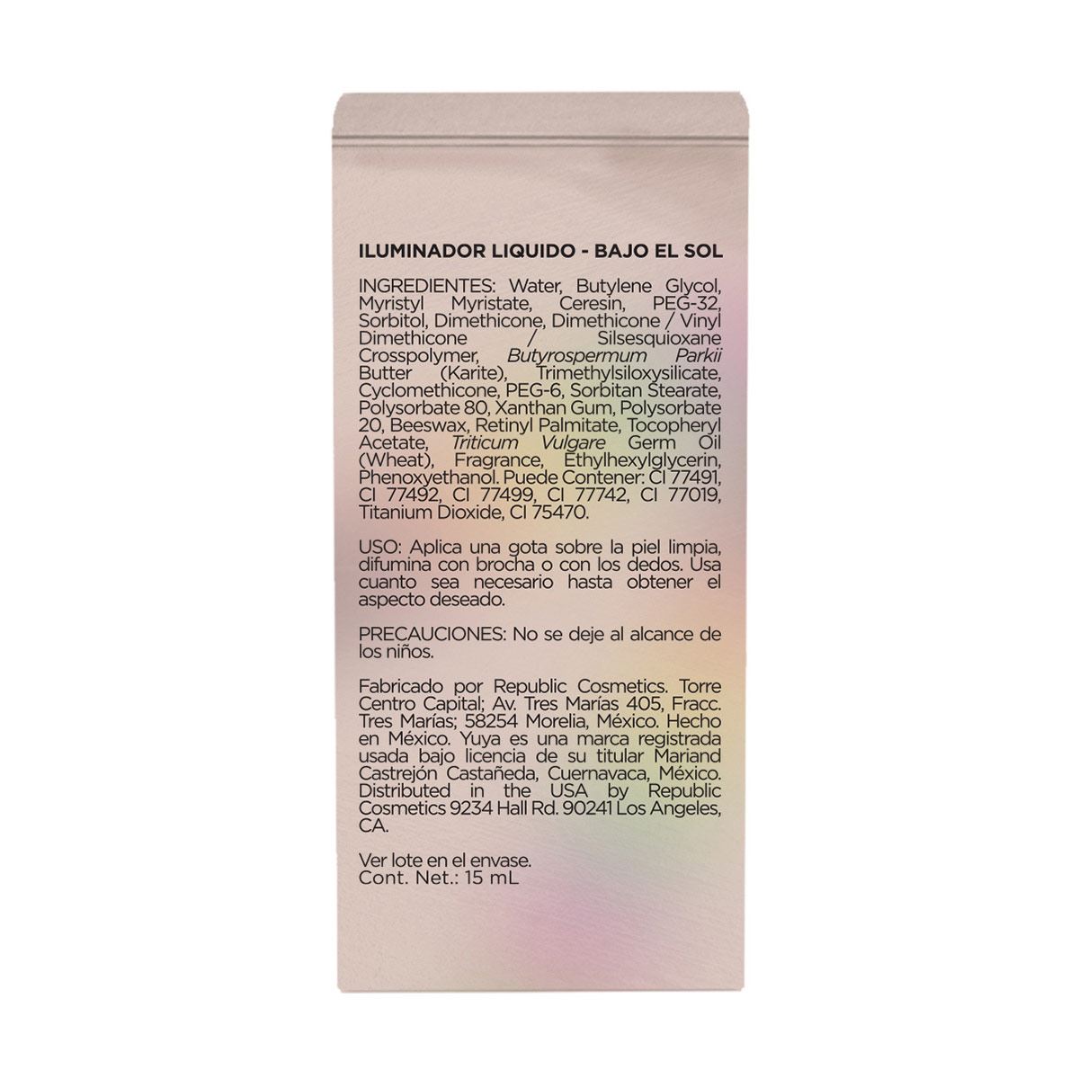Iluminador Liquido Bajo El Sol Yuya