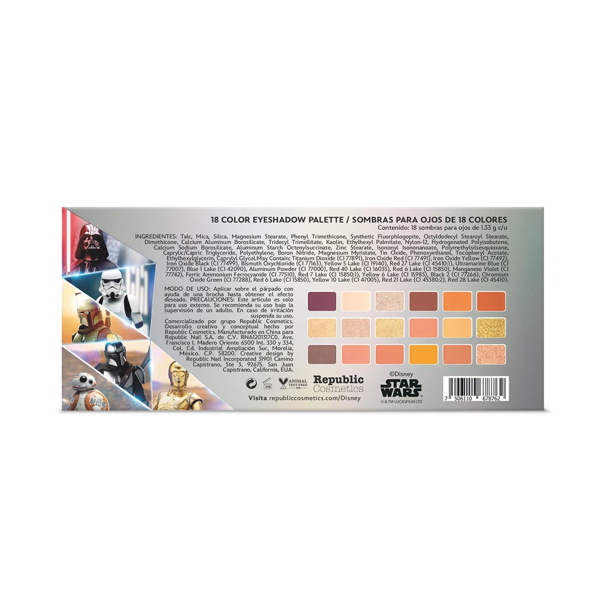 Set de Sombras 18 colores "Star Wars"