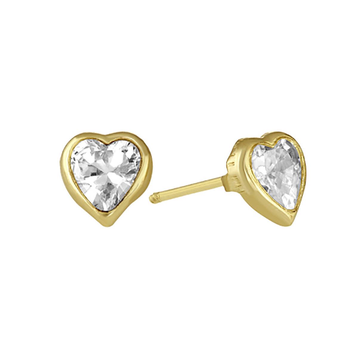 Broquel Oro 14K Recto Corazón