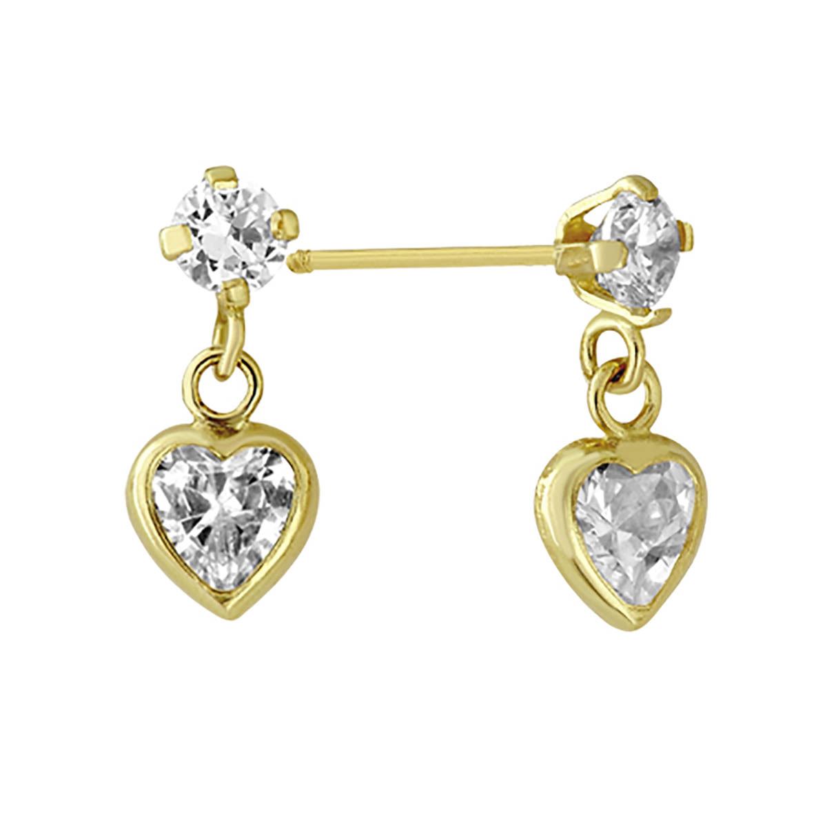 Broquel Oro 14K Corazón Colgante