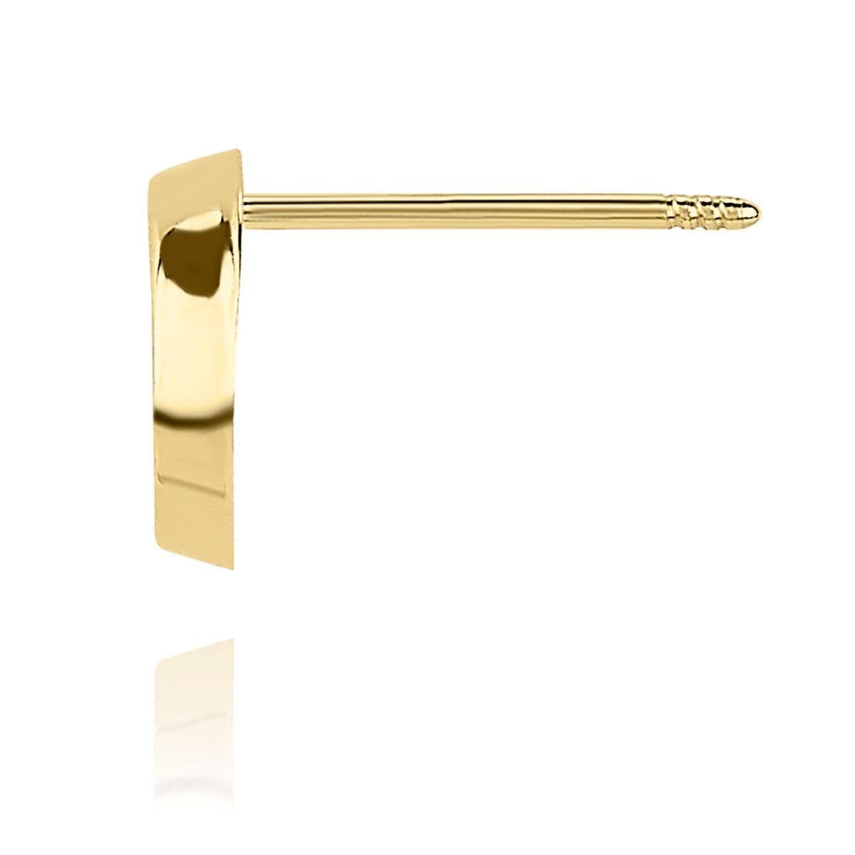 Broquel de Oro en 14K Recto 4mm ABL Sabelli
