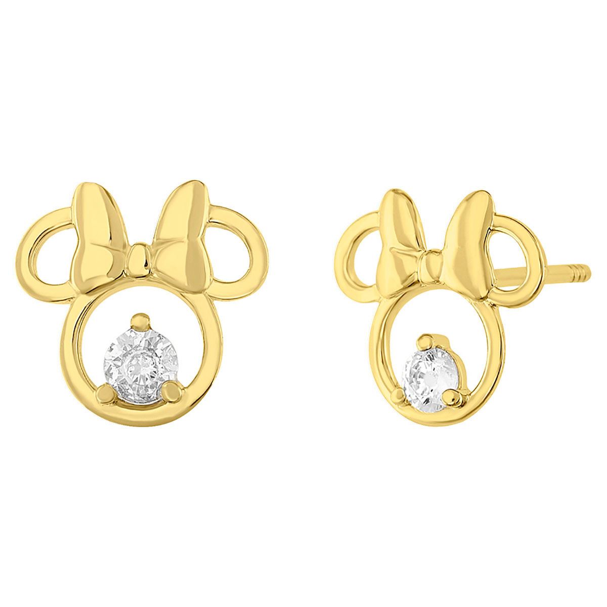Broquel Minnie Contorno Oro 14K Disney