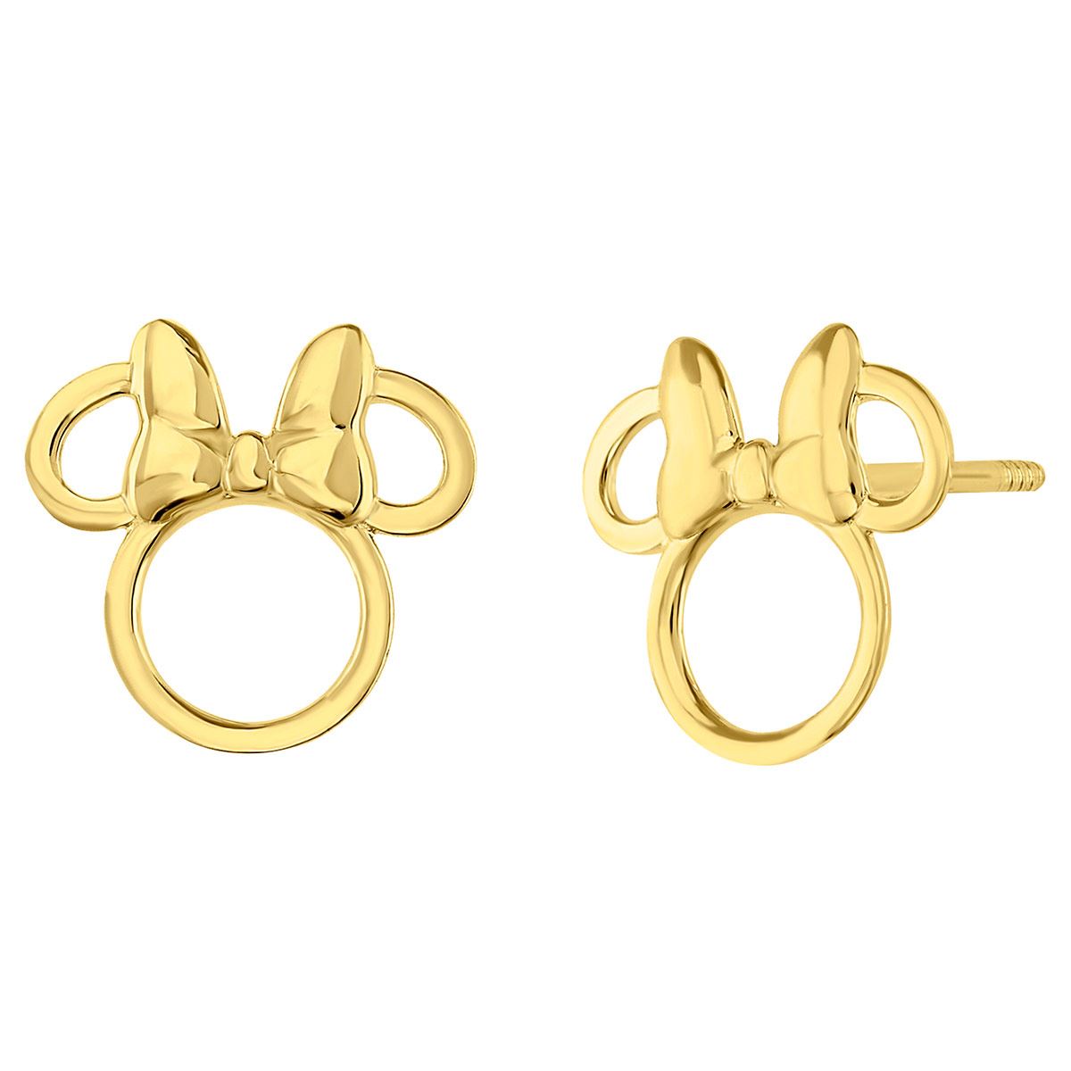 Broquel Contorno Minnie Oro 14K Disney
