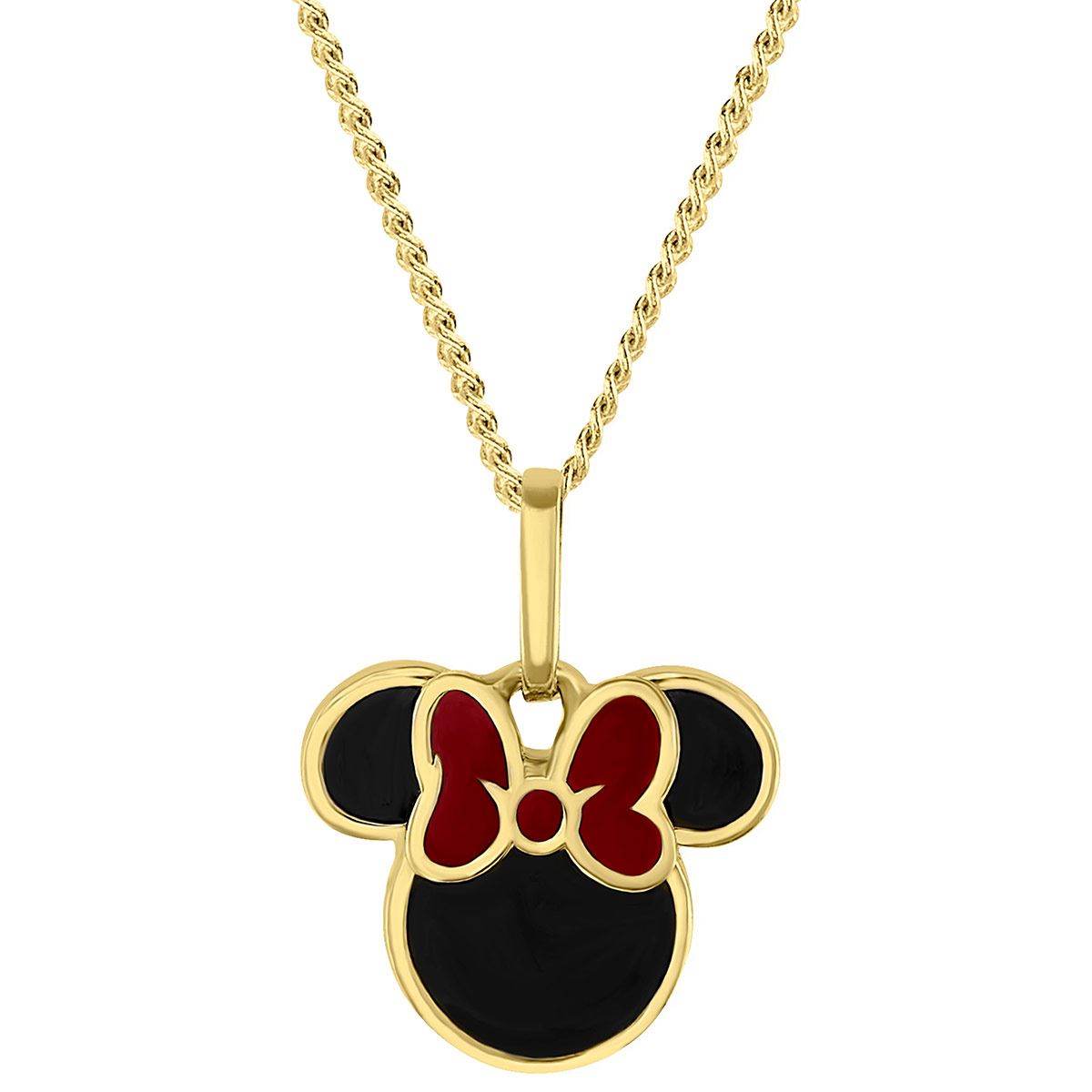 Collar Minnie Esmaltada Oro 14K Disney
