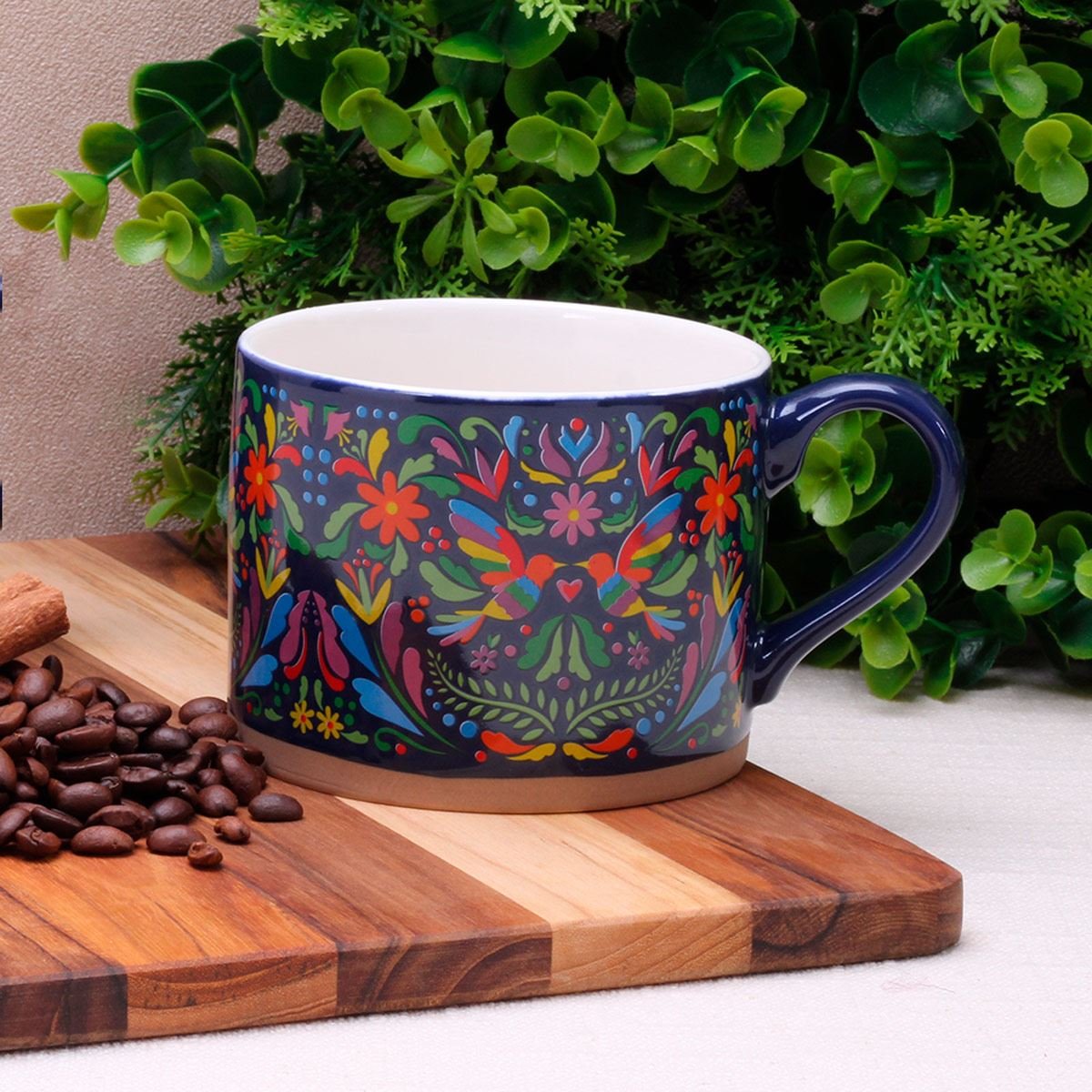 Crown Baccara Juego Tazas Ceramica para Cafe y Te multicolor, 500