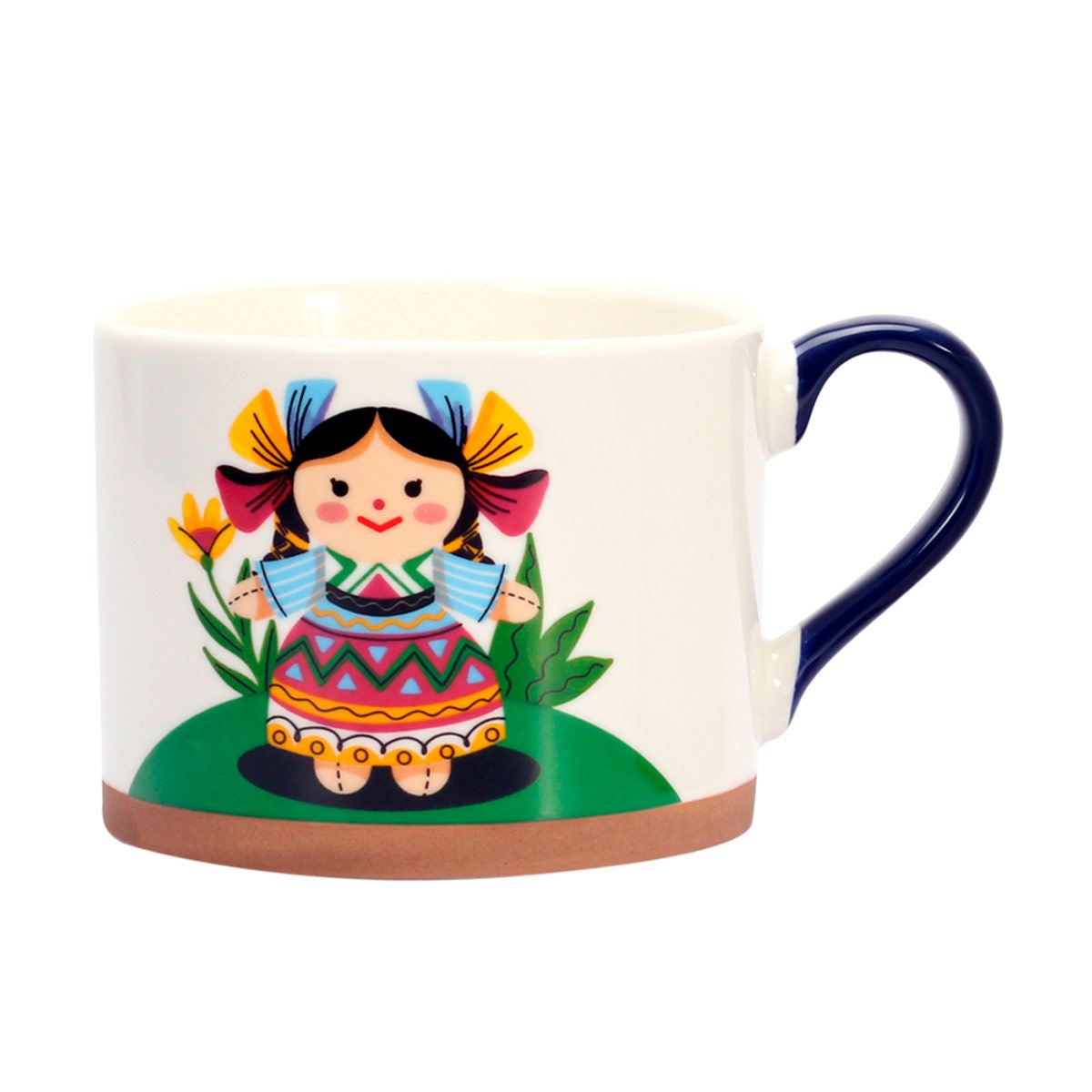 Taza de porcelana Muneca Mexicana 400ml Crown Baccara