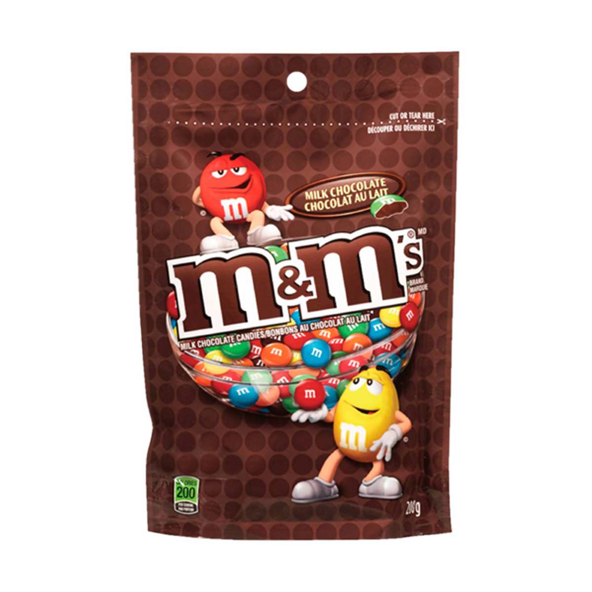 M&M POUCH CHOCOLATE TITAN 124g