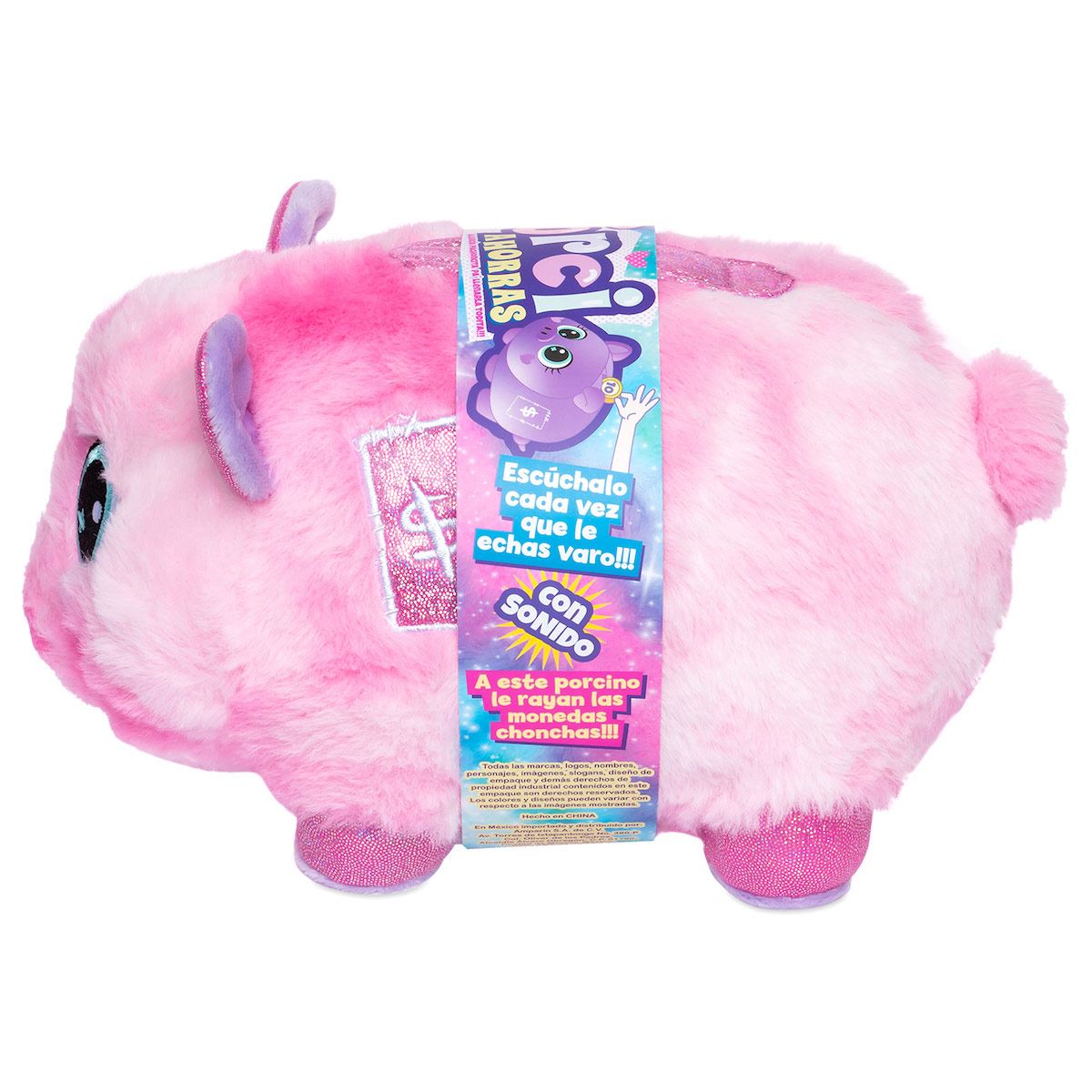ALCANCIA CON SONIDO PLUSH ROSA PORC