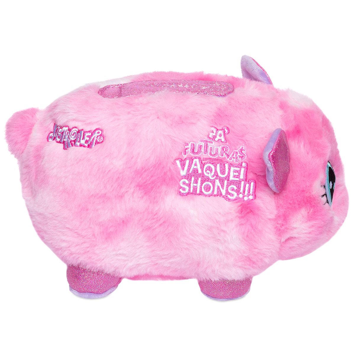 ALCANCIA CON SONIDO PLUSH ROSA PORC