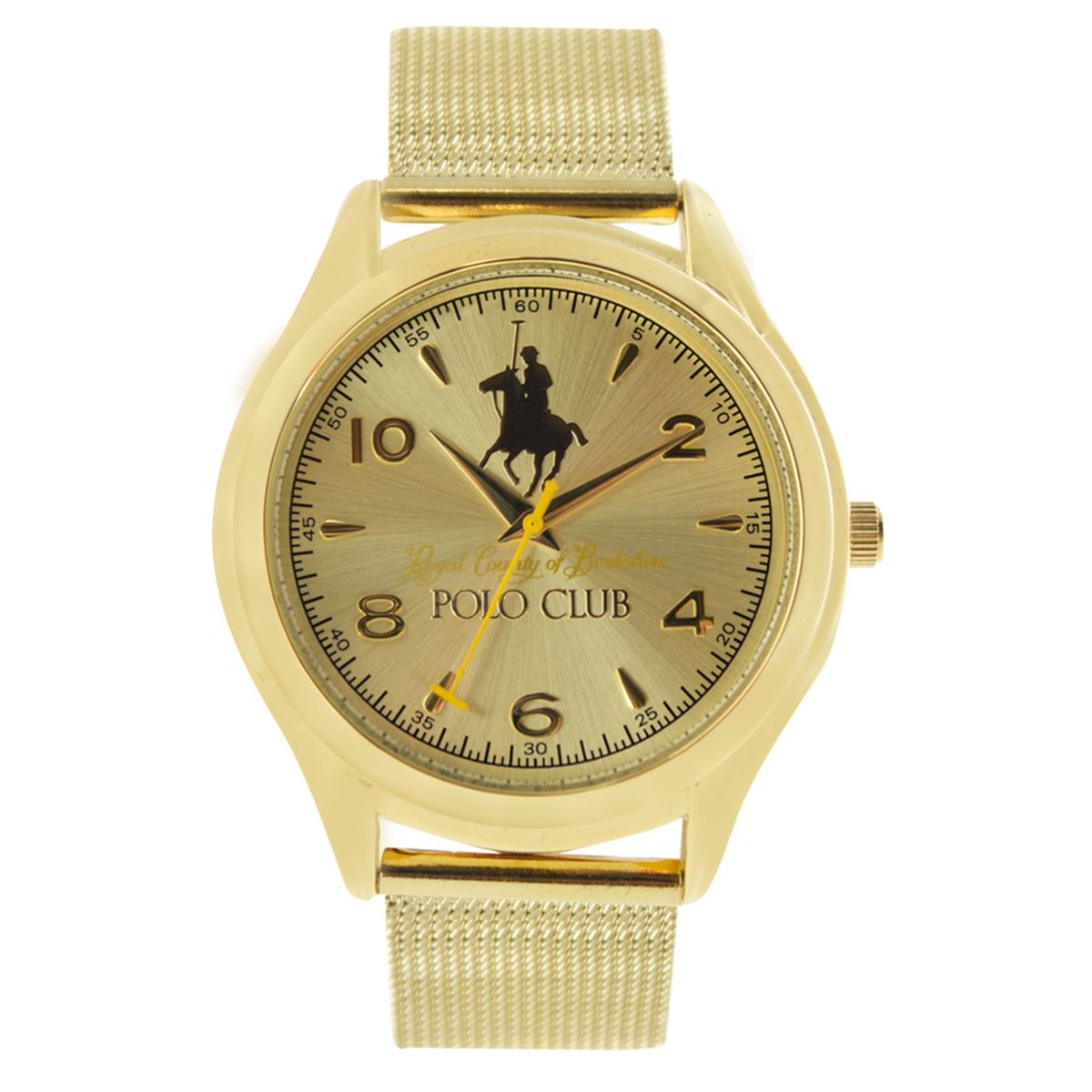 reloj polo club dorado