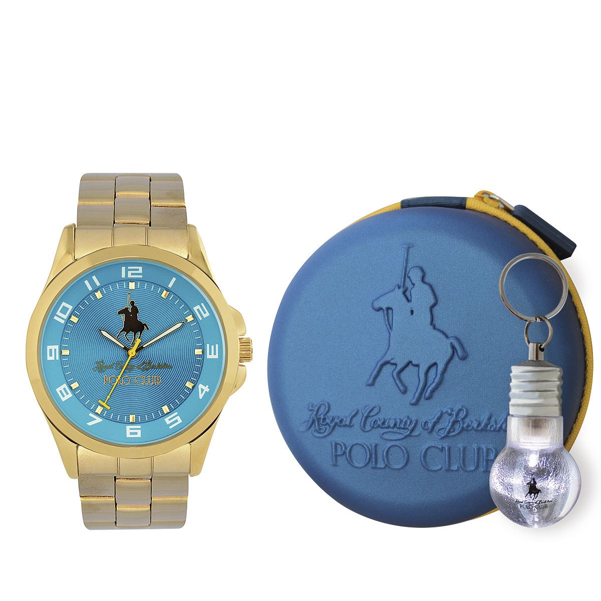 reloj polo club dorado