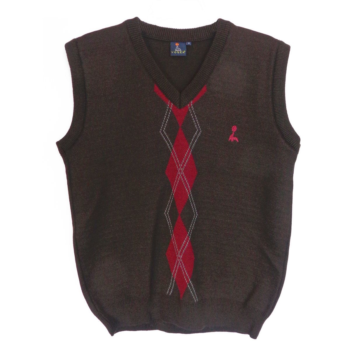 Chaleco Cerrado Cuello V Café M