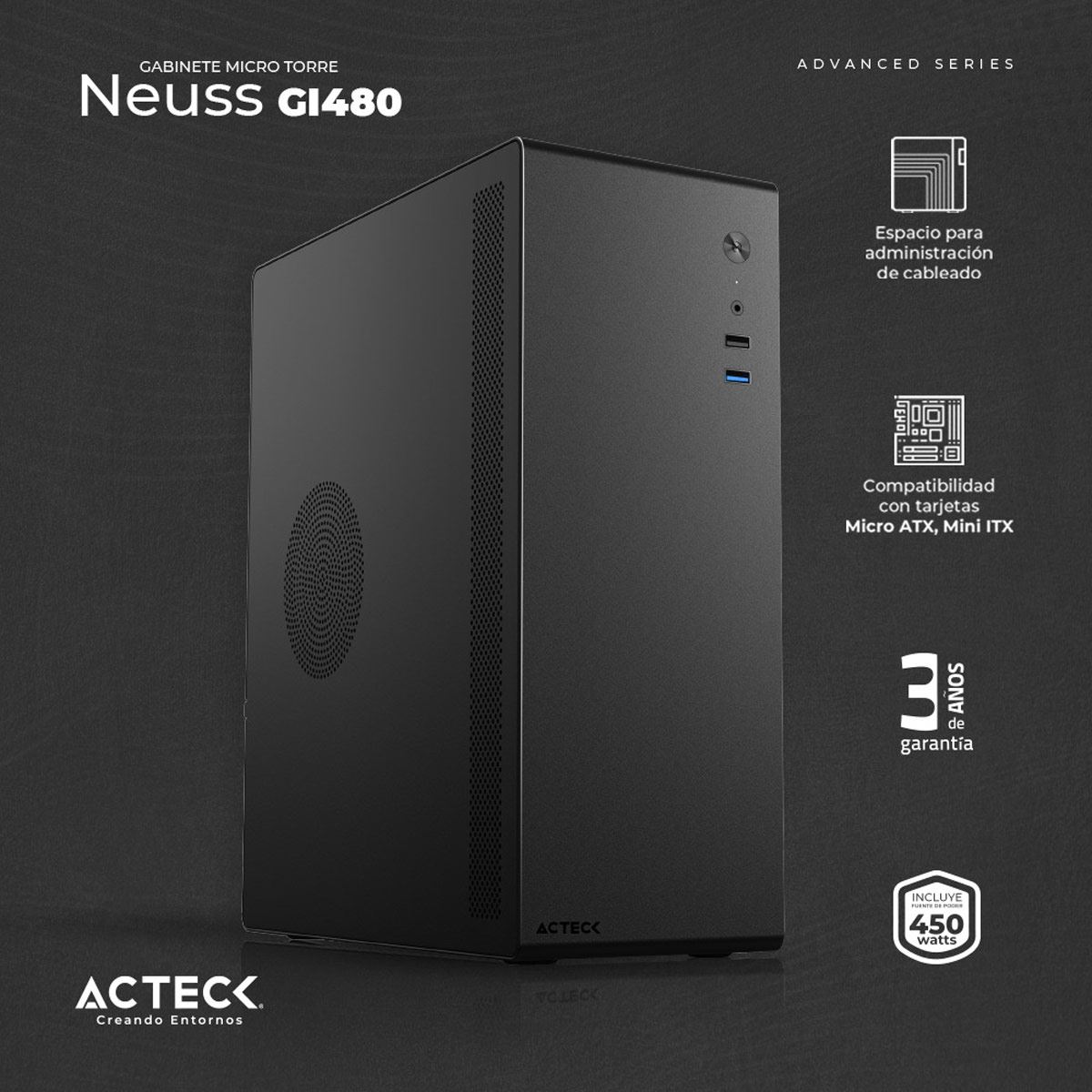 Gabinete Mini Torre Neuss GI480