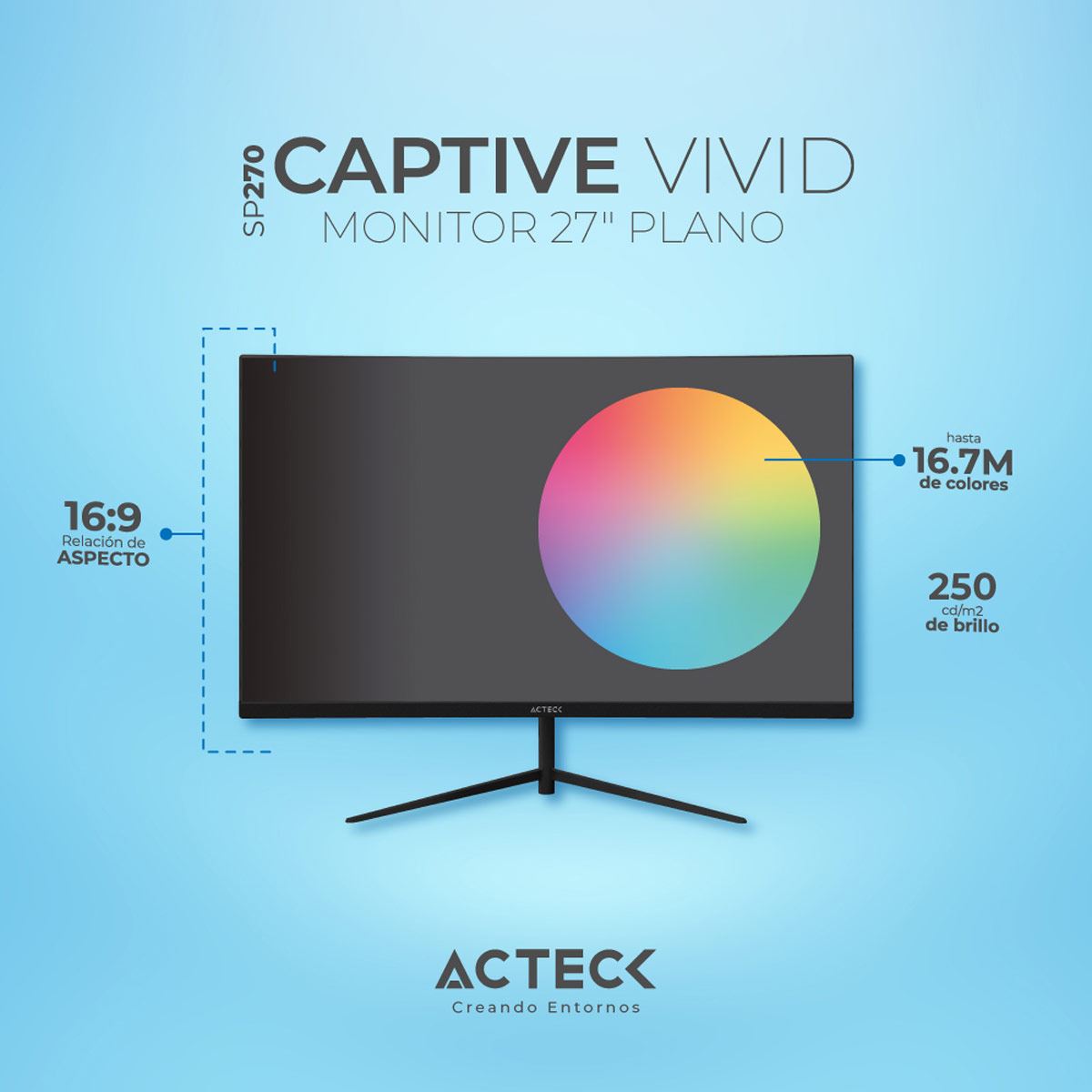 Monitor Acteck Captive Vivid SP270 27"
