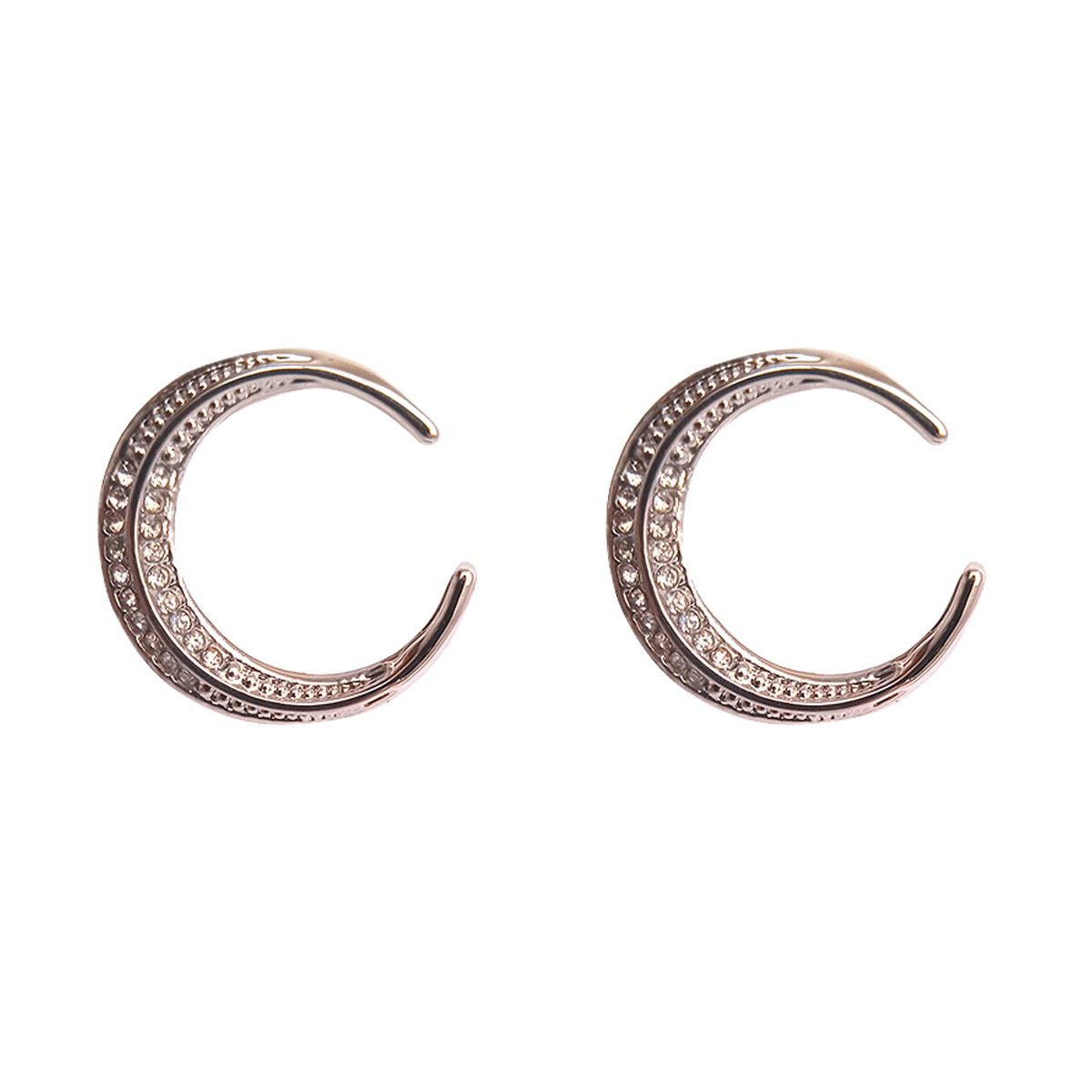 ARETE ZIENA LUNA PLATEADA CON ZIRCO