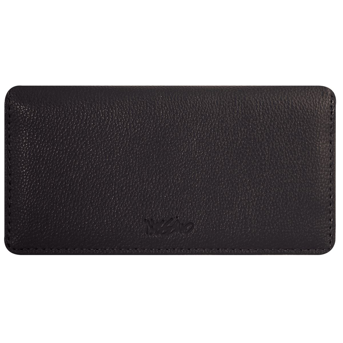 Cartera Mossimo Grande Doble Logo Grabado Negro Ft0118n