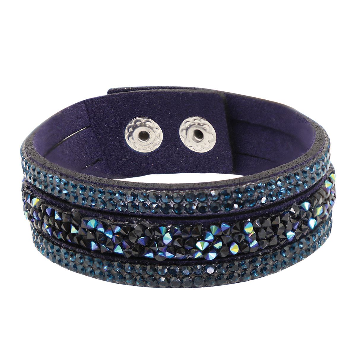 Pulsera De Gamuza Con Cristales Color Montana Steven Madden Trendy