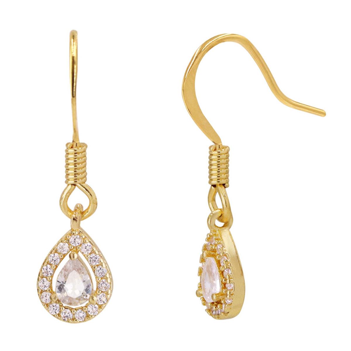 Aretes pequeños con circonitas Queen Victoria