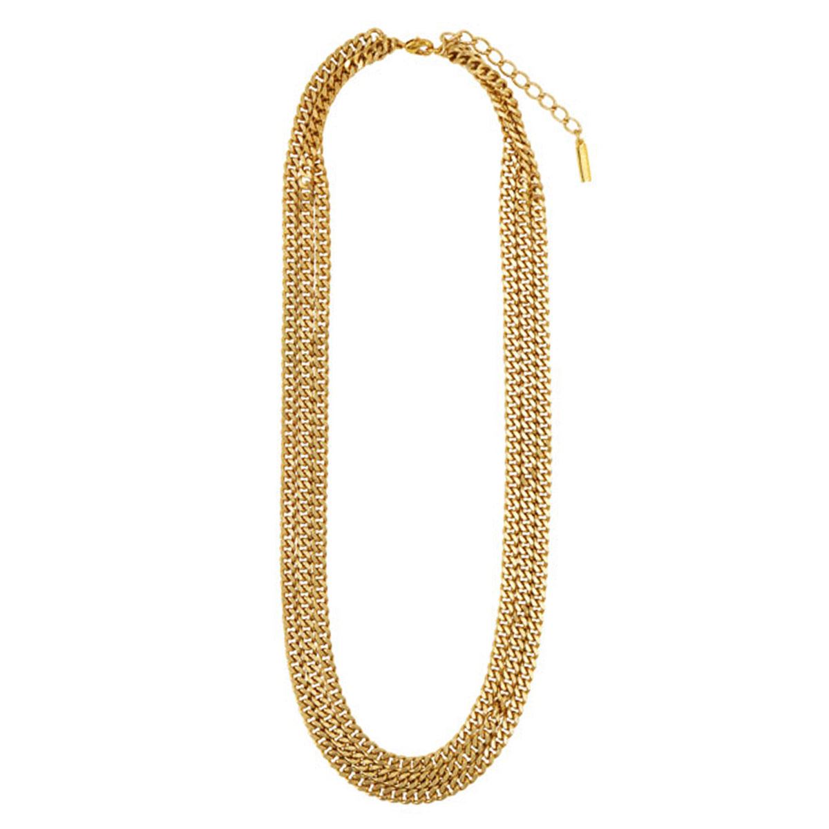 Collar triple cadena en dorado Steve Madden