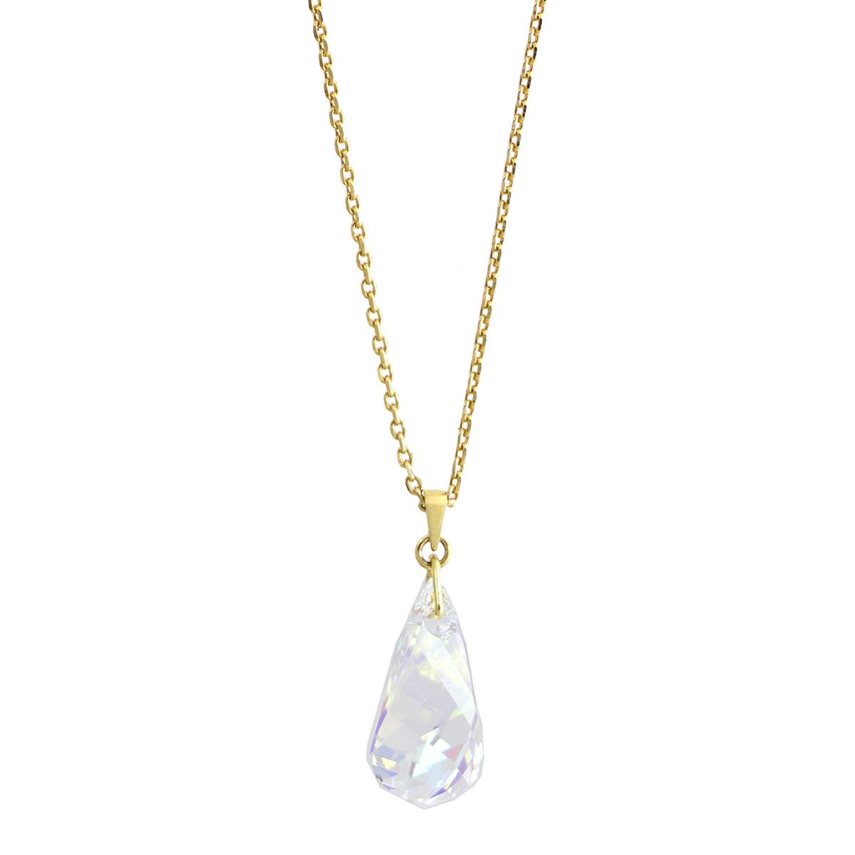 Dije en dorado con cristal efecto aurora boreal adrianne picard crystals