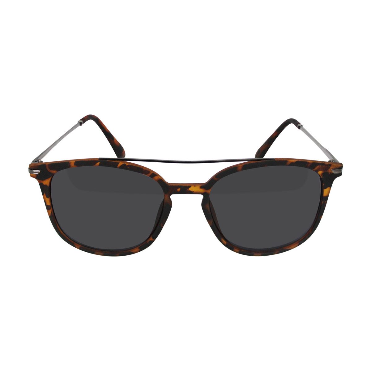 Lentes de sol cuadrados pas-metal carey-gris mica negra Emanuel Ungaro