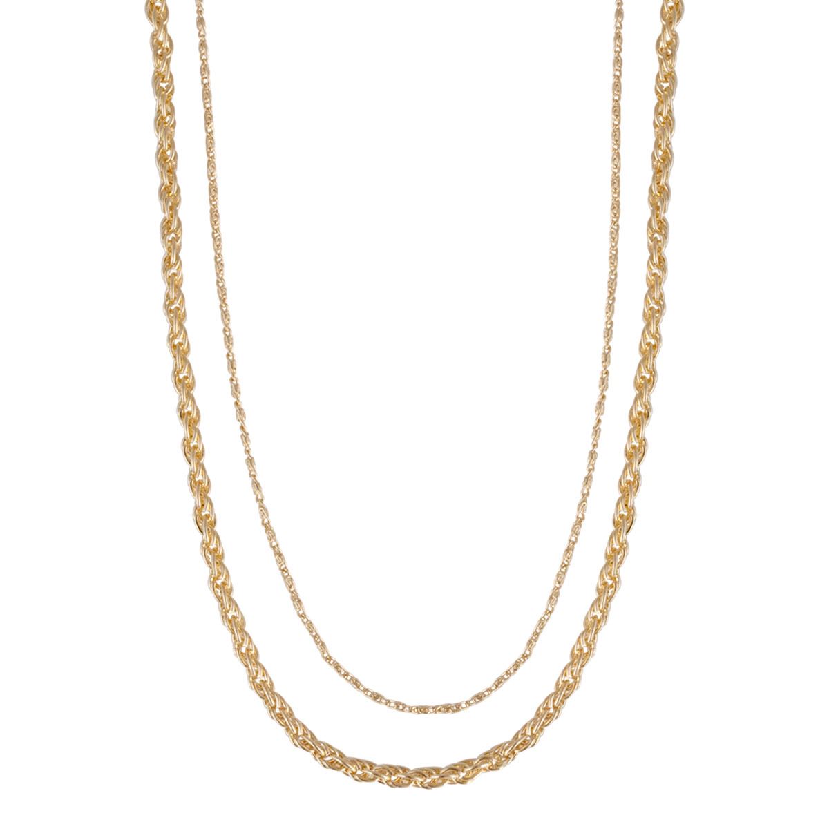 SET EN DORADO DE DOS CADENAS INDIVIDUALES